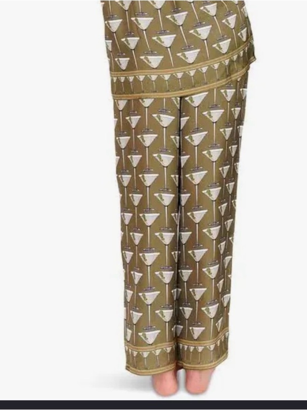 Printed Olive Martini Pajama bottoms - Picture 2 of 3
